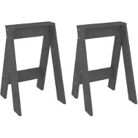 vidaXL Hocker 2 Stk. Grau 40x40x60 cm Massivholz Kiefer