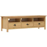 vidaXL TV-Schrank Hill Honigbraun 158x40x47 cm Massivholz Kiefer