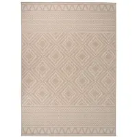 vidaXL Outdoor-Teppich Flachgewebe 120x170 cm Braun Gestreift
