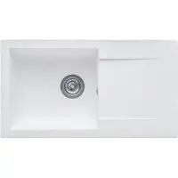 Stradour Spüle aus EINNA, SMC WHITE UNI - 17, 1 Becken, Größe 78 * 43,5 cm, manuelle Entleerung