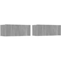 vidaXL TV-Schränke 2 Stk. Grau Sonoma 80x30x30 cm Holzwerkstoff