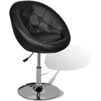 vidaXL Cocktailsessel Schwarz Kunstleder