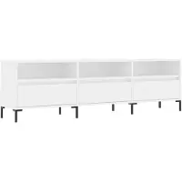 vidaXL TV-Schrank Weiß 150x30x44,5 cm Holzwerkstoff