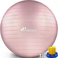 Tresko Gymnastikball Anti-Burst, mit Luftpumpe, Ø 85 cm, rose-gold, belastbar bis 300 kg