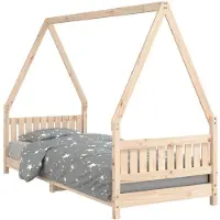 vidaXL Kinderbett 80x200 cm Massivholz Kiefer