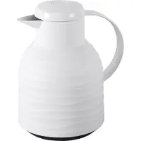 EMSA Isolierkanne "Samba Wave", 1 l, Made in Germany, 12h warm/24h kalt, Quick-Press-Deckel, Glaskolben