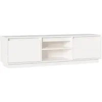 vidaXL TV-Schrank Weiß 140x35x40 cm Massivholz Kiefer