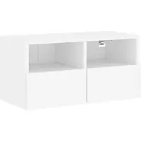 vidaXL TV-Wandschrank Weiß 60x30x30 cm Holzwerkstoff