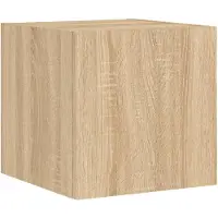 vidaXL TV-Wandschrank mit LED-Leuchten Sonoma-Eiche 30,5x35x30 cm