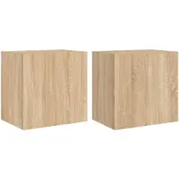 vidaXL TV-Wandschränke 2 Stk. Sonoma-Eiche 40,5x30x40 cm Holzwerkstoff