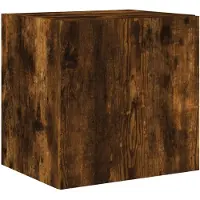 vidaXL TV-Wandschrank mit LED-Leuchten Räuchereiche 40,5x35x40 cm