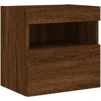 vidaXL TV-Wandschrank mit LED-Leuchten Braun Eichen-Optik 40x30x40 cm