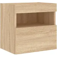 vidaXL TV-Wandschrank mit LED-Leuchten Sonoma-Eiche 40x30x40 cm
