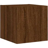vidaXL TV-Wandschrank mit LED-Leuchten Braun Eichen-Optik 30,5x35x30cm