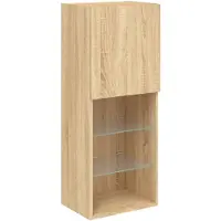 vidaXL TV-Schrank mit LED-Leuchten Sonoma-Eiche 40,5x30x102 cm