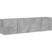 vidaXL TV-Wandschränke 2 Stk. Betongrau 80x30x41 cm