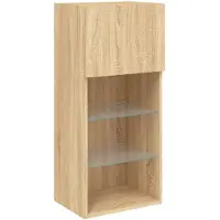 vidaXL TV-Schrank mit LED-Leuchten Sonoma-Eiche 40,5x30x90 cm