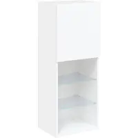 vidaXL TV-Schrank mit LED-Leuchten Weiß 40,5x30x102 cm