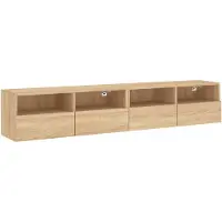vidaXL TV-Wandschränke 2 Stk. Sonoma-Eiche 80x30x30 cm Holzwerkstoff