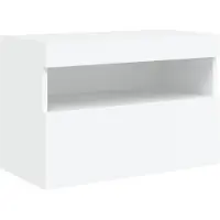 vidaXL TV-Wandschrank mit LED-Leuchten Weiß 60x30x40 cm