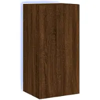 vidaXL TV-Wandschrank mit LED-Leuchten Braun Eichen-Optik 40,5x35x80cm