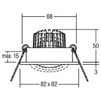 Brumberg LED-Einbaustrahler Tirrel-S, on/off, alu matt