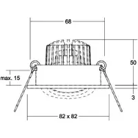 Brumberg LED-Einbauspot Tirrel-S DALI Anschlussbox, hellgold