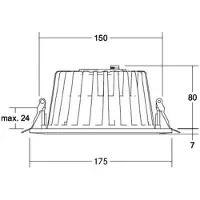 Brumberg LED-Einbaudownlight Lydon Midi, weiß, DALI, 4.000 K