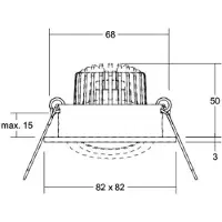 Brumberg LED-Einbauspot Tirrel-S, RC Treiber rund, weiß matt