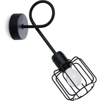 Sollux Wandleuchte BELUCI 1S schwarz 1xE14 10W Stahl 30x28x15cm