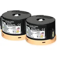 Epson 0711 - 2er-Pack - mit hoher Kapazität - Schwarz - original - Tonerpatrone Return Program - für WorkForce AL-M200DN, AL-M200DN Double pack bundle ETD, AL-M200DW, AL-MX200DNF, AL-MX200DWF