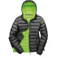 Result R194F | Ladies Snow Bird Padded Jacket - Farbe: Black/Lime - Größe: XL