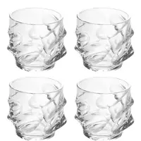 Intirilife 4x Whisky Glas 'SCULPTURED