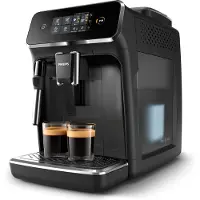 Philips 2200 series Kaffeevollautomat für 2 Kaffeespezialitäten, Espressomaschine, 1,8 l, Gemahlener Kaffee, Eingebautes Mahlwerk, 1500 W, Schwarz