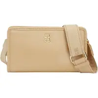 Tommy Hilfiger Beige Umhängetasche Damen mit verstellbarem Riemen & Reißverschluss