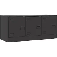 vidaXL TV-Schrank Schwarz 99x39x44 cm Stahl