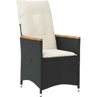 vidaXL 3-tlg. Bistro-Set mit Kissen Schwarz Poly Rattan