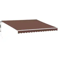 vidaXL Markise Automatisch Braun 400x350 cm