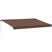 vidaXL Markise Manuell Braun 500x300 cm