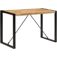 vidaXL Esstisch 120x55x76 cm Raues Mangoholz