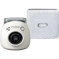 Fujifilm INSTAX PAL digital camera, Milky White + printer Link WIDE, Ash White