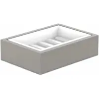 DECOR WALTHER Seifenschale Brownie STS Taupe Porzellan Weiß