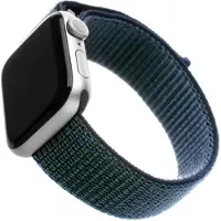 FIXED Nylonarmband Nylonarmband für Apple Watch 44 mm und Watch 42 mm dunkelblau