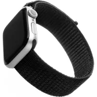 FIXED Nylonarmband Nylonarmband für Apple Watch 44 mm und Watch 42 mm schwarz
