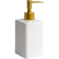 Intirilife Seifenspender Keramik mit Orientalischem Muster 290ml in Weiß | Gr.: onesize