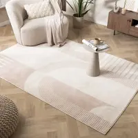 FRAAI Skandinavischer Teppich - Aurora Shapes Beige 80x150 cm