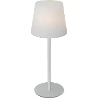 QAZQA Tischleuchte weiß wiederaufladbar inkl. LED und Dimmer IP54 - Jude