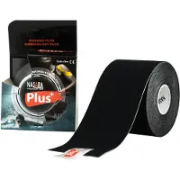 NASARA Plus Kinesiologie Tape 5 cmx5 m schwarz 1 St Bandage(s)