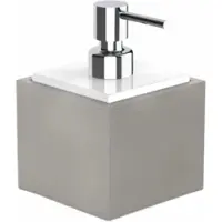 DECOR WALTHER Seifenspender Brownie SSP Taupe Chrom