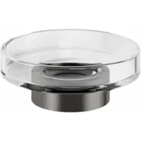 DECOR WALTHER Seifenschale Century STS Kristall Matt Dunkel Metall Transparent